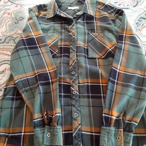 Green pattern flannel